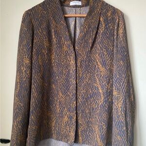 Babaton Gray and Gold Patterned Blazer